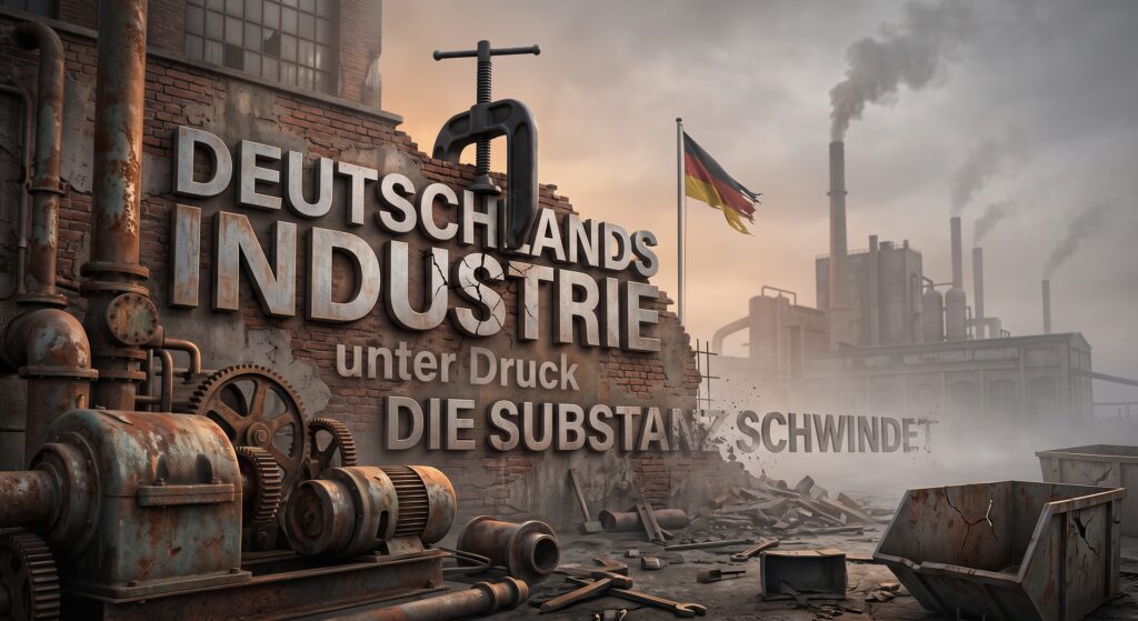 Deutsche Industrieanlage als Symbol für die wirtschaftliche Lage und den Industriestandort Deutschland.
